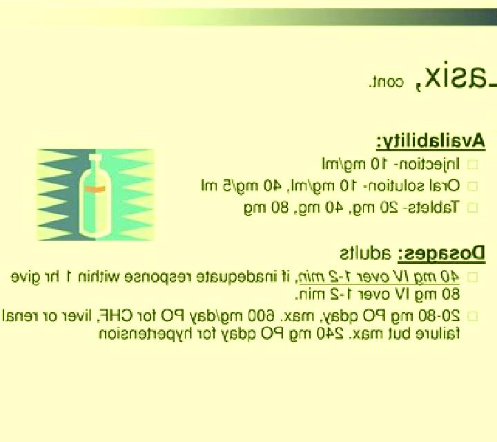 Lasix how to give lasix push medication