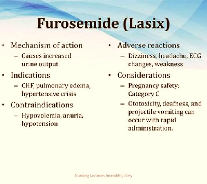 Lasix lasix special considerations medication