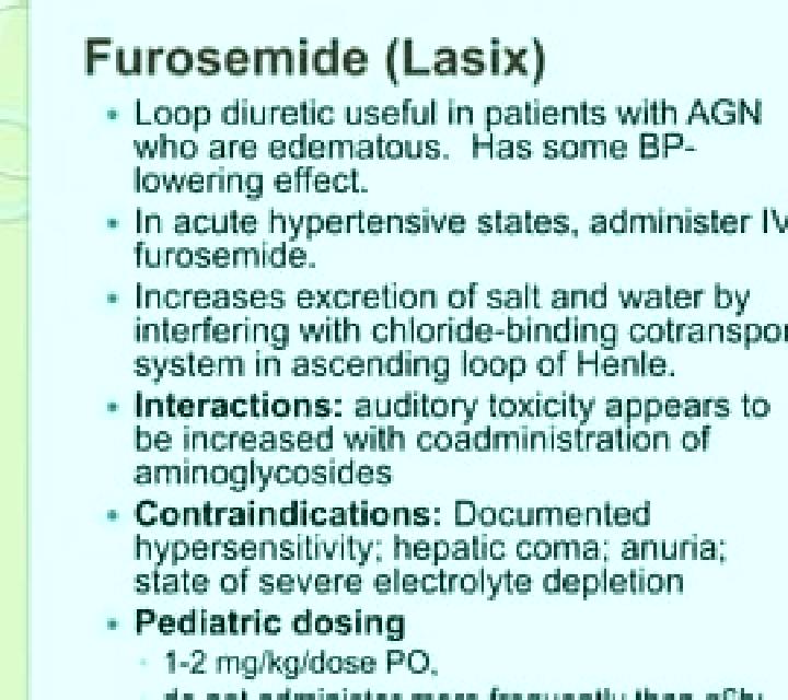 Lasix lasix toxicity symptoms medication