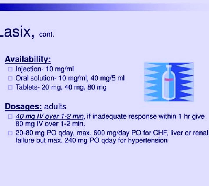 Lasix slow push lasix to avoid medication