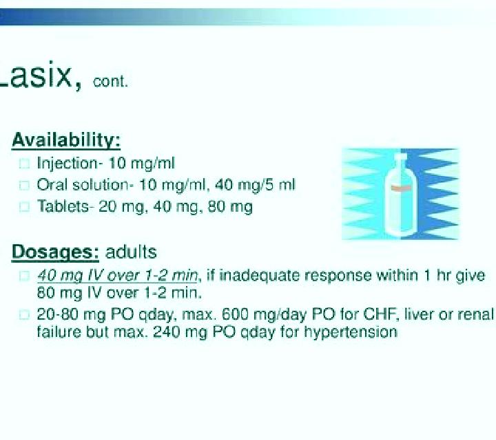Lasix why do we push lasix slow tablet